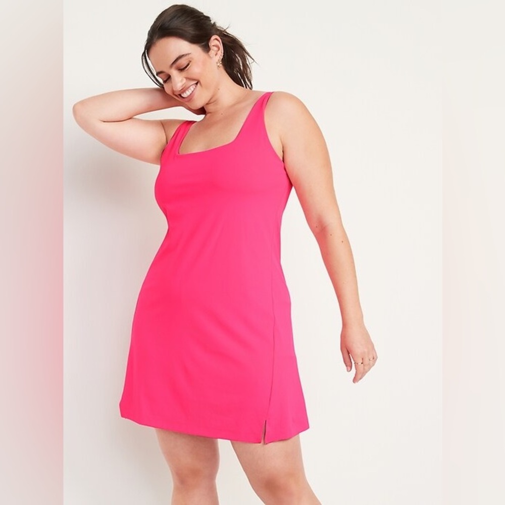 NWT old navy PowerSoft Square-Neck Athletic Dress viral TikTok dress